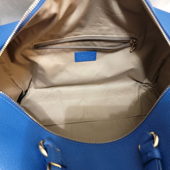 VERSACE Bluette Vitello Leather Traveling Case Bag w/Extra Shoulder Strap - Picture 10 of 12